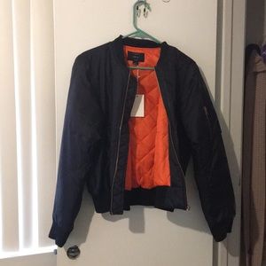 Black bomber jacket. Size large